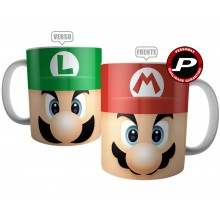 Caneca Mario Bros e Luigi 