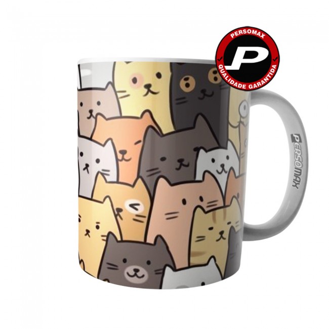 Caneca Cats Wallpaper - Gatos Fofos Amontoados