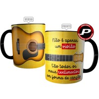 Caneca Violão Presente para Músico Frase Compositor