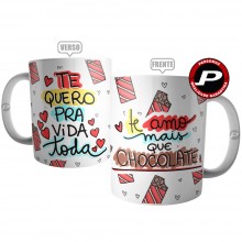 Caneca Presente Dia dos Namorados - Te Amo Mais Que Chocolate