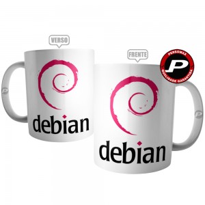 Caneca Debian Linux Geek Dev Programador Ti
