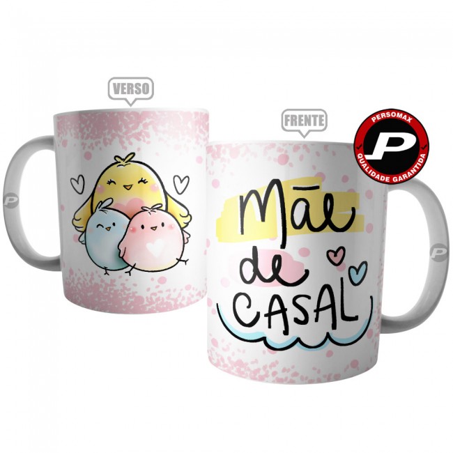 Caneca Mãe de Casal - Presente Para o Dia das Mães