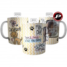 Caneca Super Mãe de Cachorro Personalizada com Foto do Cão