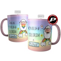 Caneca Lgbt Sou a Ovelha Colorida e Plena da Família