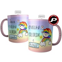 Caneca Sou a Ovelha Colorida e Plena da Família