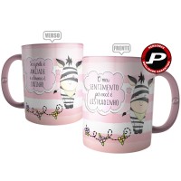 Caneca Zebrinha - Se Preto é Amizade Branco é Carinho