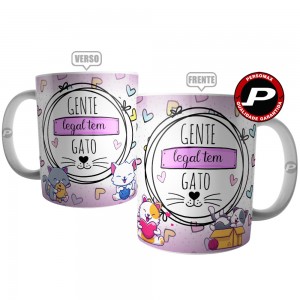 Caneca Fofinha Cats Gatos - Gente Legal tem Gato