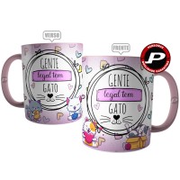 Caneca Fofinha Cats Gatos - Gente Legal tem Gato