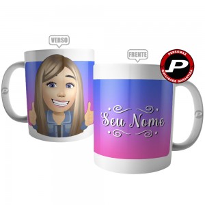 Caneca Avatar da Rede Social Personalizada com Nome