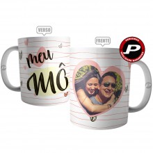 Caneca para Namorada - Meu Mô com foto do Casal