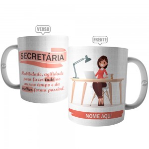 Caneca Secretária Personalizada com Nome