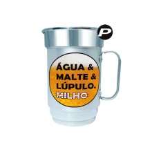 Caneca de Chopp e Cerveja Água & Malte & Lúpulo