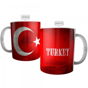 Caneca Bandeira da Turquia - Turkey Flag