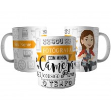 Caneca Fotógrafa Personalizada com Nome