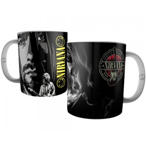 Caneca Banda de Rock Nirvana - Kurt Cobain