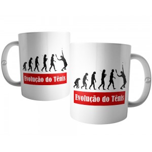 Caneca Evolução do Tênis - Presente para Tenista