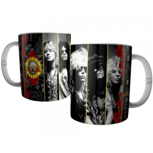 Caneca Rock Guns N' Roses - Integrantes da Banda