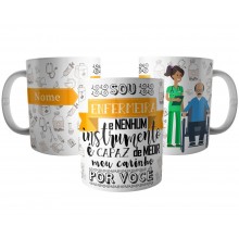 Caneca Enfermeira Personalizada com Nome