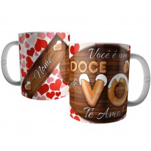 Caneca Presente para Avó -  Você é um Doce de Vó