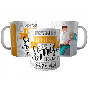 Caneca Dentista Masculino Personalizada com Nome