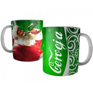  Caneca Papai Noel Bebendo Cerveja - Presente de Natal