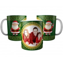 Caneca Papai Noel e Guirlanda de Natal com Foto