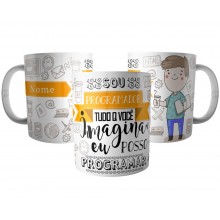 Caneca Programador de TI Personalizada com Nome