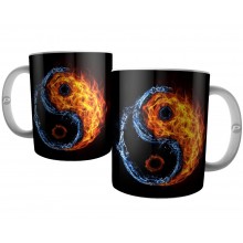 Caneca Yin e Yang - Água e Fogo