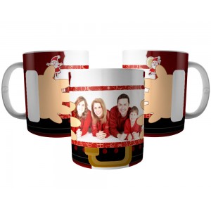 Caneca Papai Noel Personalizada com Foto - Presente de Natal