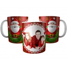 Caneca Personalizada de Natal - Papai Noel com Foto