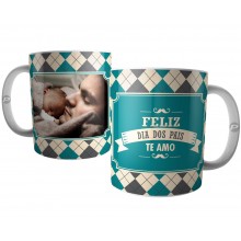 Caneca com Foto Feliz Dia dos Pais - Te Amo