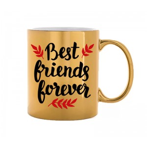 Caneca Dourada Best Friends Forever