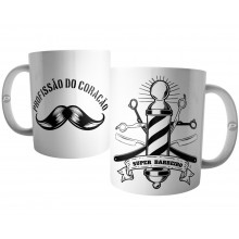 Caneca Super Barbeiro - Barbearia Profissão do Coração