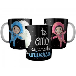 Caneca Casal - Te amo do tamanho do Universo