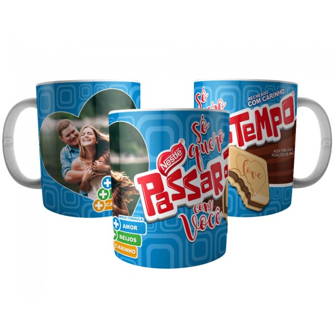 Caneca Personalizada Dia dos Namorados Páscoa Chocolate Quero Bis de Você