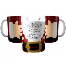 Caneca Papai Noel Feliz Natal e um Próspero Ano Novo